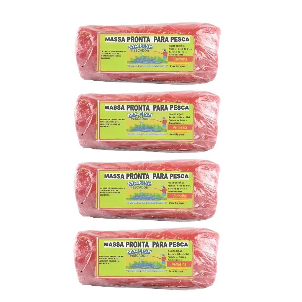 Massa Mafish Fedidinha Vermelha 2 Kg Massa Pronta
