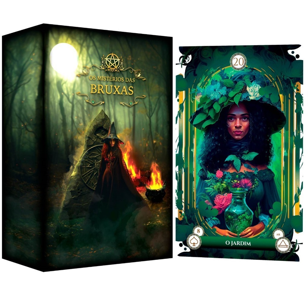 Baralho Tarot das Bruxas Cigano Lenormand 36 Cartas 100% Plastificadas + Revista Explicativa