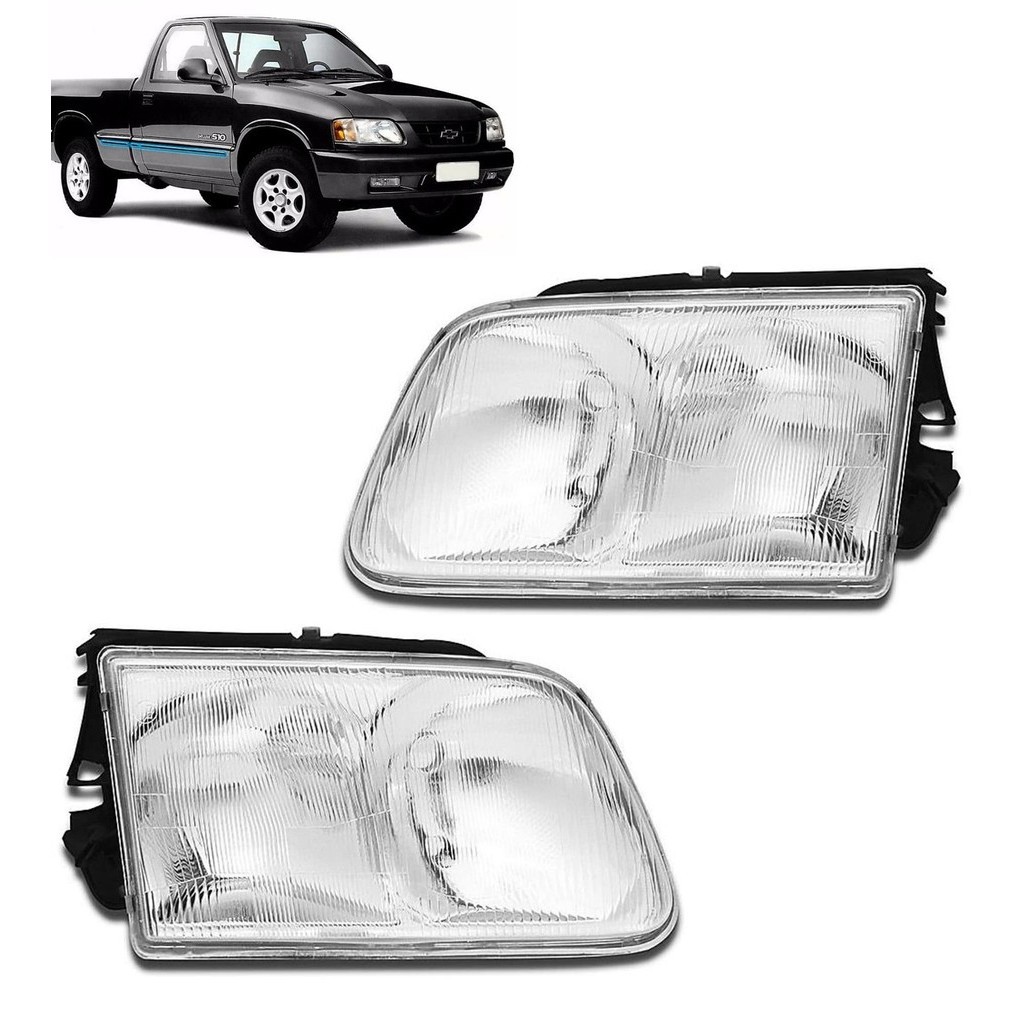 Farol S10 Blazer 1995 1996 1997 1998 1999 2000 com Suporte em Oferta na Shopee