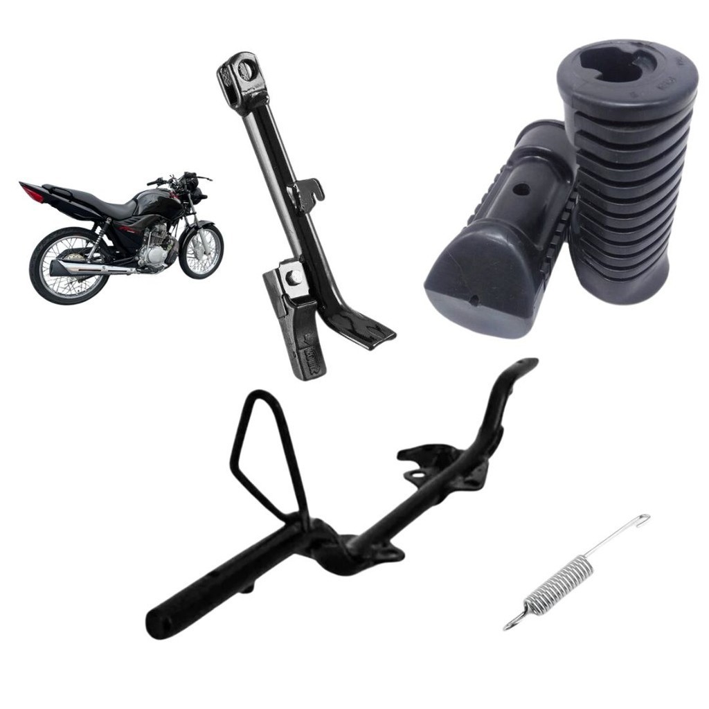 pedaleira Estribo Tubolar CG 125 FAN 2012 borracha/pezinho