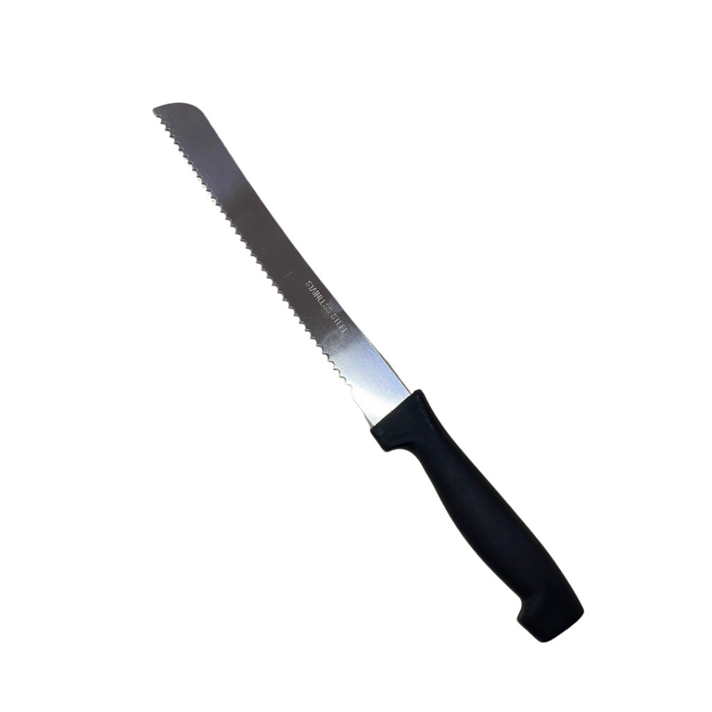 Faca para Assado Pão Mesa Cabo Plástico Preto Lamina Serrilhada em Oferta na Shopee