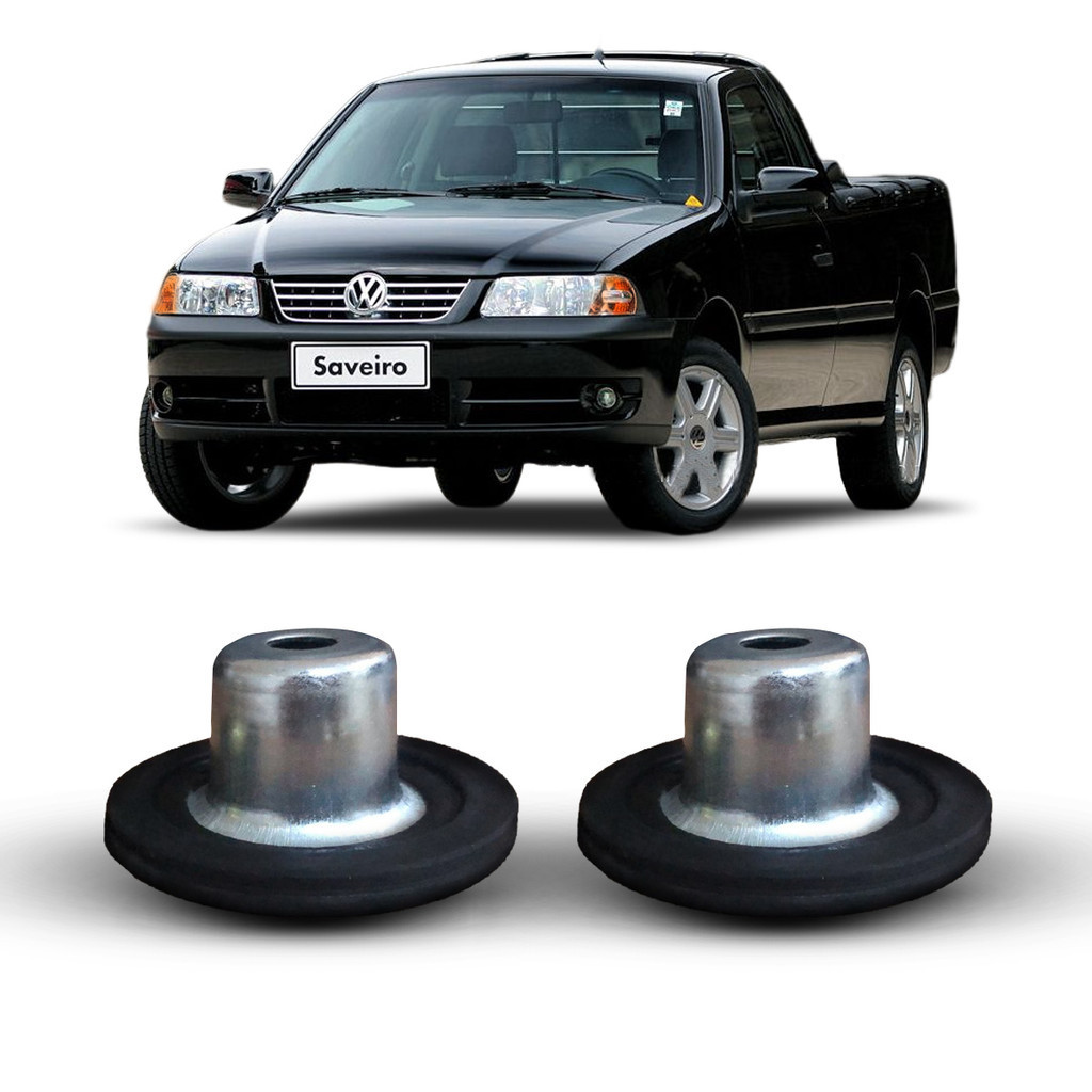 2 Kit Calço Prato Mola Superior Suspensão Dianteira Volkswagen Saveiro 2001 2002 2003 2004 2005