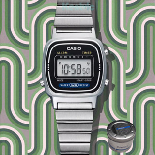 relógio casio original Mini relógio cássio feminino pequeno prata À Prova D