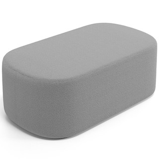 Puff Decorativo Orgânico Para Living Quarto 100cm Doha W01 Bouclê Cinza - Lyam Decor em Oferta na Shopee