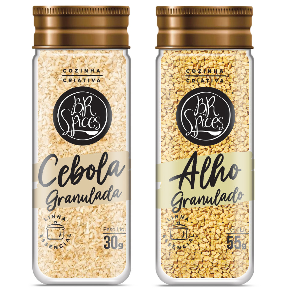 Kit Cebola e Alho Granulado BR Spices em Oferta na Shopee