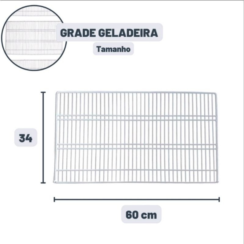 GRADE DE GELADEIRA DE FERRO CONTINENTAL