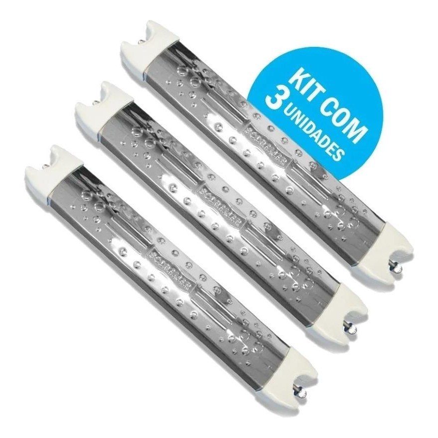 Kit C/ 3 Degraus Anatômicos Em Inox Sodramar Piscinas