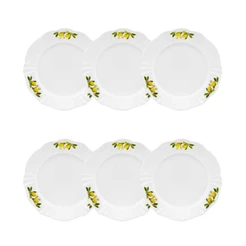 Jogo De 6 Pratos Sobremesa 23 Cm Oxford Soleil Limoni