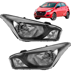 Farol HB20 HB20S 2012 2013 2014 2015 a 2018 Máscara Negra