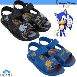 Sandália Papete Infantil Menino Sonic Challenge Conforto Desenho Lançamento