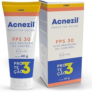 ACNEZIL PROTETOR SOLAR FACIAL FPS30 OIL CONTROL COM 60G em Oferta na Shopee