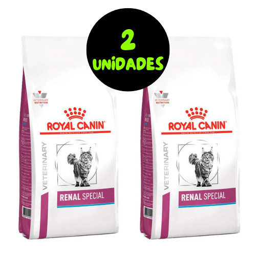 Kit 2 x Ração 400g Royal Canin Feline Veterinary  Renal Especial para Gatos com Problemas Renais
