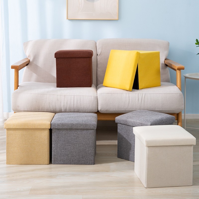 Puff Baú Organizador De Calçados Elegante Quadrado Qualidade-promoção