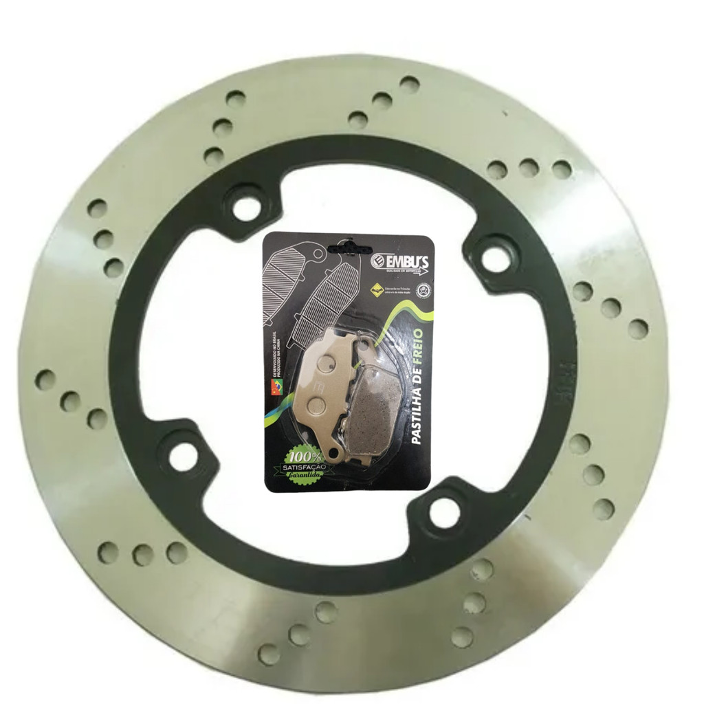 PASTILHA + DISCO DE FREIO TRAS CB 300R COM ABS