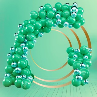 Kit 150 Balões VERDE 7”+ VERDE  Metalizado 5” - Balão Bexiga Liso/Cromado Para Festas KIT94 em Oferta na Shopee