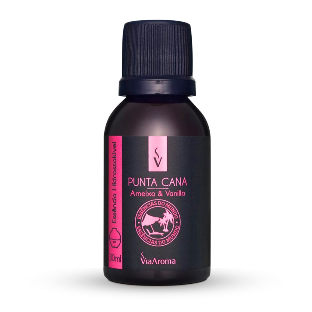 Essência Hidrossolúvel Via Aroma 30ml Mundo Punta Cana Aromatizador Difusor Ultrassônico Cheirinho Casa Premium