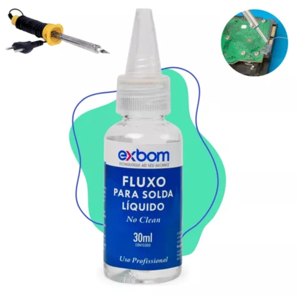 Fluxo De Solda 30ml Para Componentes Eletrônicos Placas Circuitos Anti Oxidante - EXBOM em Oferta na Shopee
