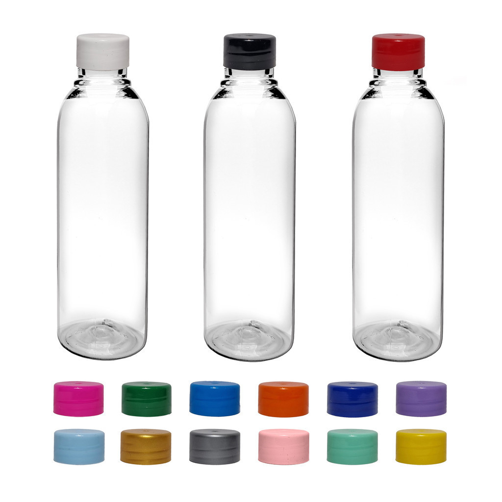 10 Frascos 100 Ml Plástico Pet mod. cilíndrico Tampa Rosca Plástica Fechada