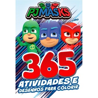 PJ Masks Livro 365 Atividades e Desenhos para Colorir em Oferta na Shopee