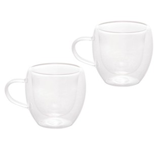 2 Xícaras Lyor Modern de Café Parede Dupla de Vidro 80ml em Oferta na Shopee