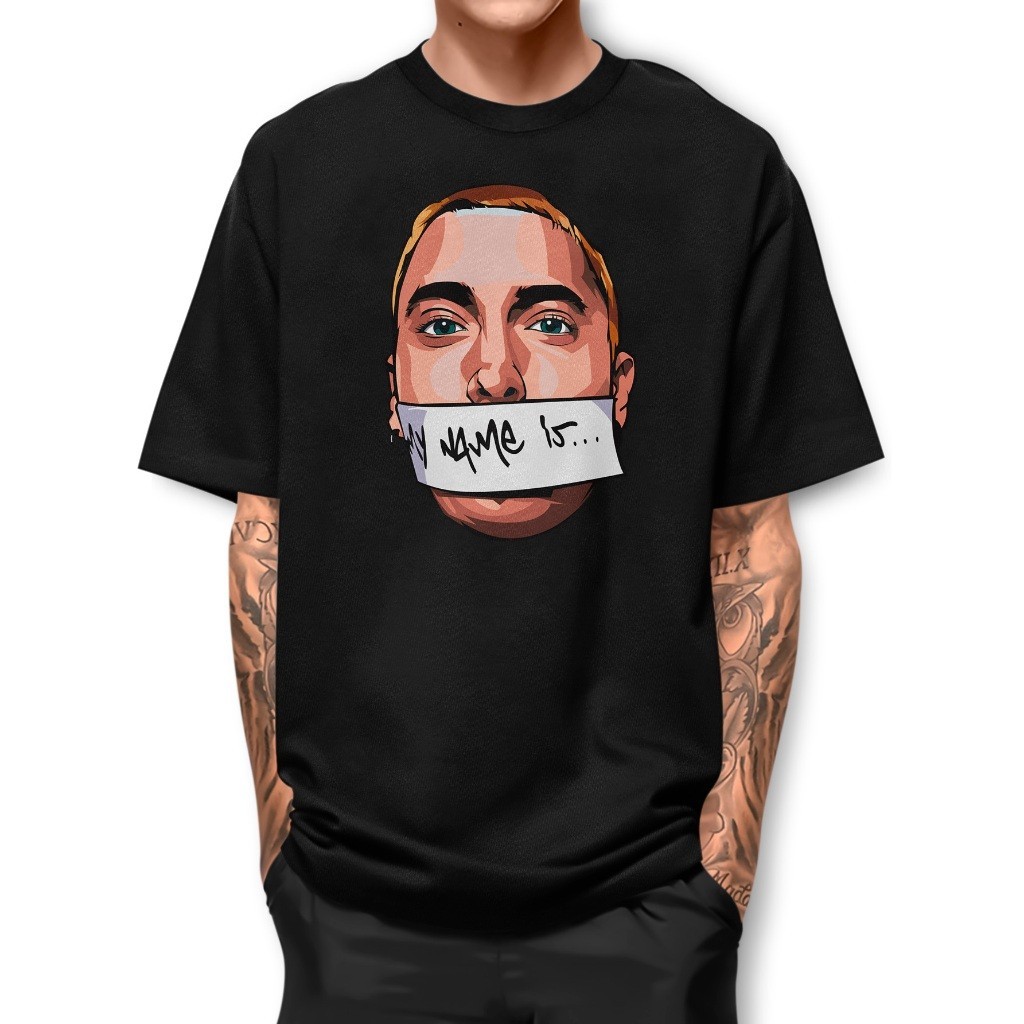 Camisa Eminem My Name Camiseta Manga Curta Basica Street Fio 30.1 Algodao Fresquinha Verão em Oferta na Shopee