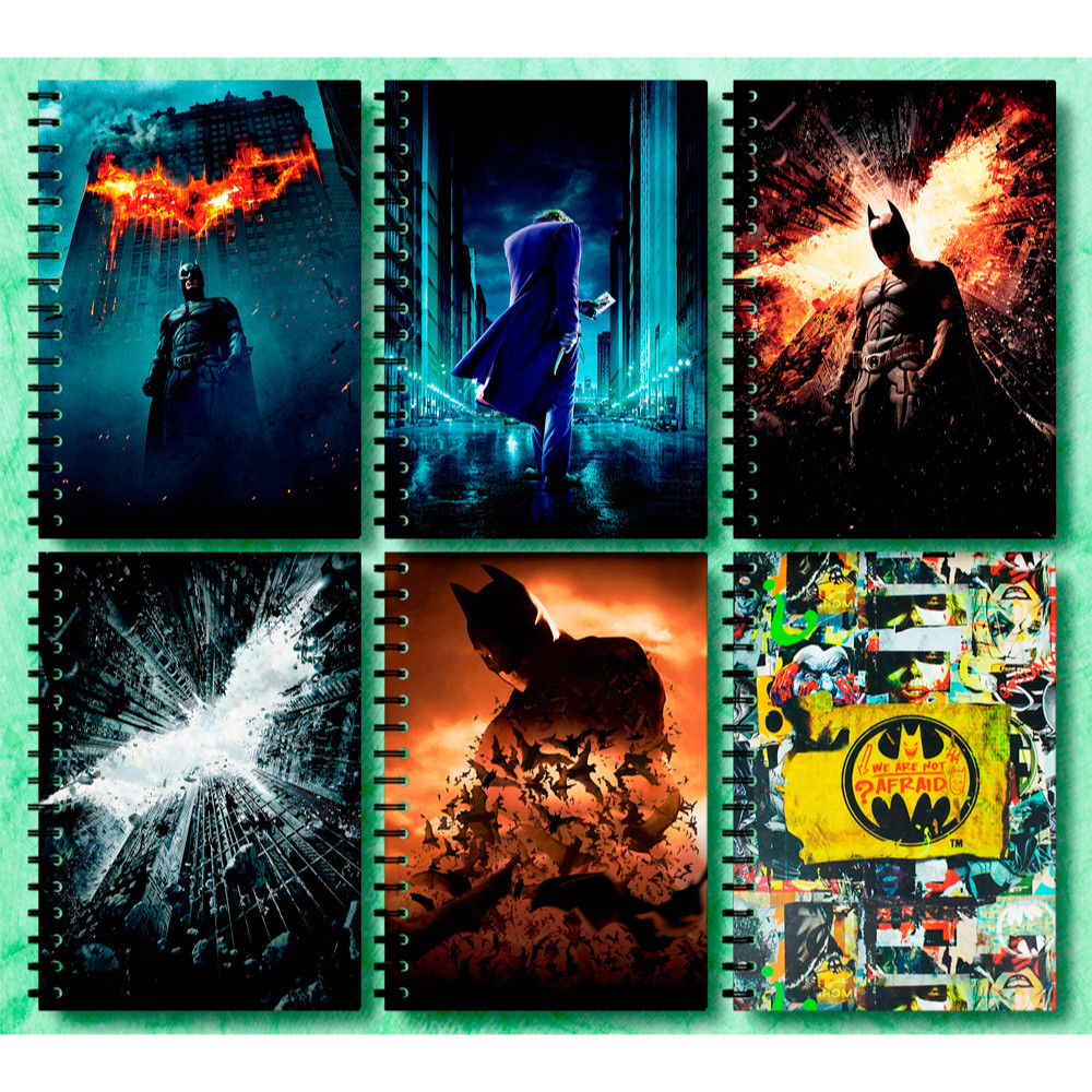 Adesivos Personalizado Capa para Caderno Batman [01-06] Herois Liga da Justica Coringa Homem Morcego Justiceiro