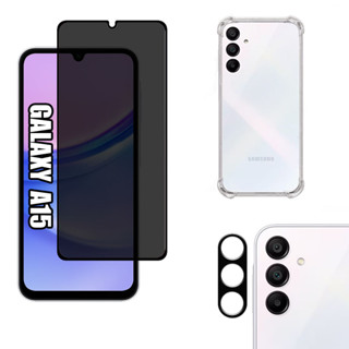 KIT Para Samsung Galaxy A15 | Película de Privacidade 3D - Capa Anti Impacto - Película da Câmera 3D em Oferta na Shopee