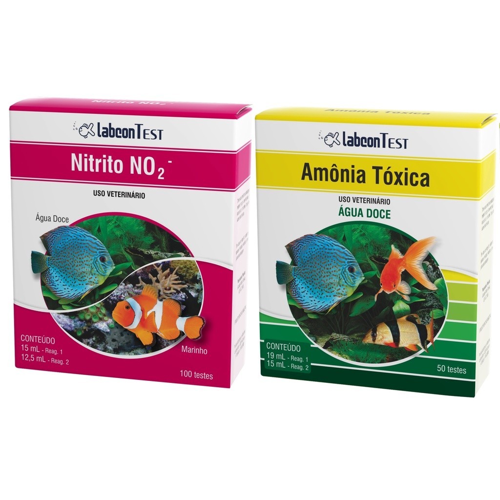 Kit Teste Para Aquário Doce - Amônia Agua Doce + Nitrito NO2