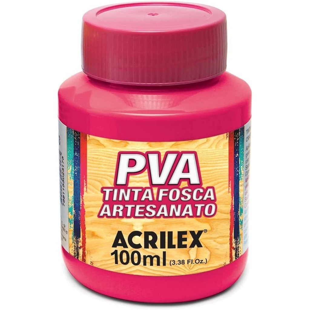 Tinta PVA Fosca 100ml Ref 542 Rosa Escuro Acrilex