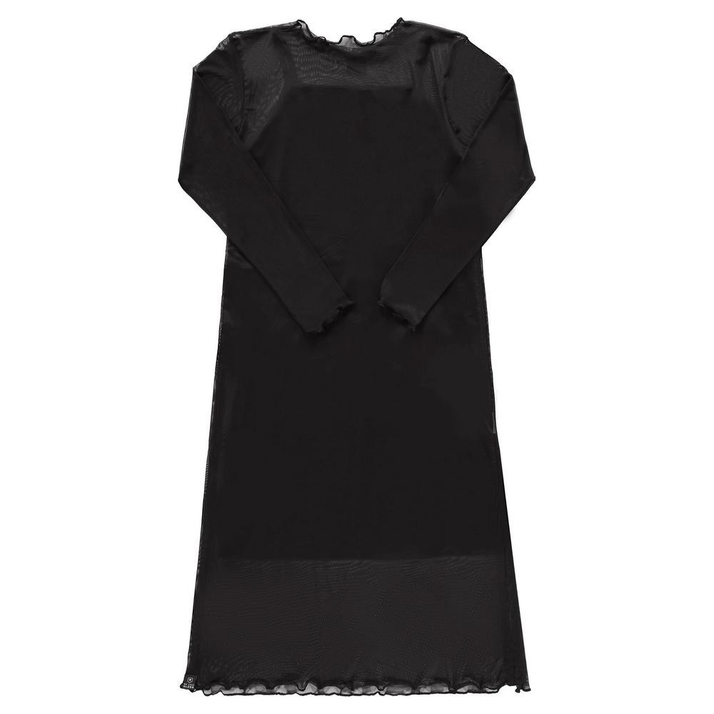 Vestido em Cotton e Sobreposição Midi em Tule Juvenil Gloss