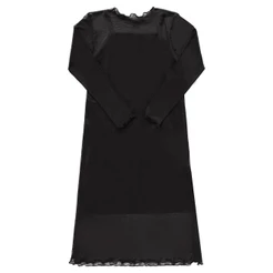 Vestido em Cotton e Sobreposição Midi em Tule Juvenil Gloss