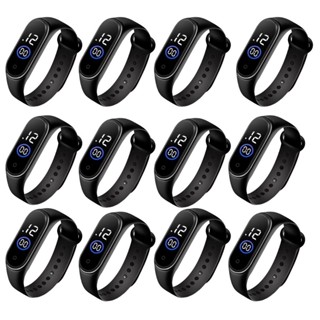 KIT 5/10/15/30 Relógios PRETOS Revenda Atacado Digital Aprova Agua Led g em Oferta na Shopee