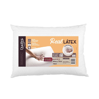 Travesseiro Real Látex Alto Lavável Hipoalergênico Duoflex