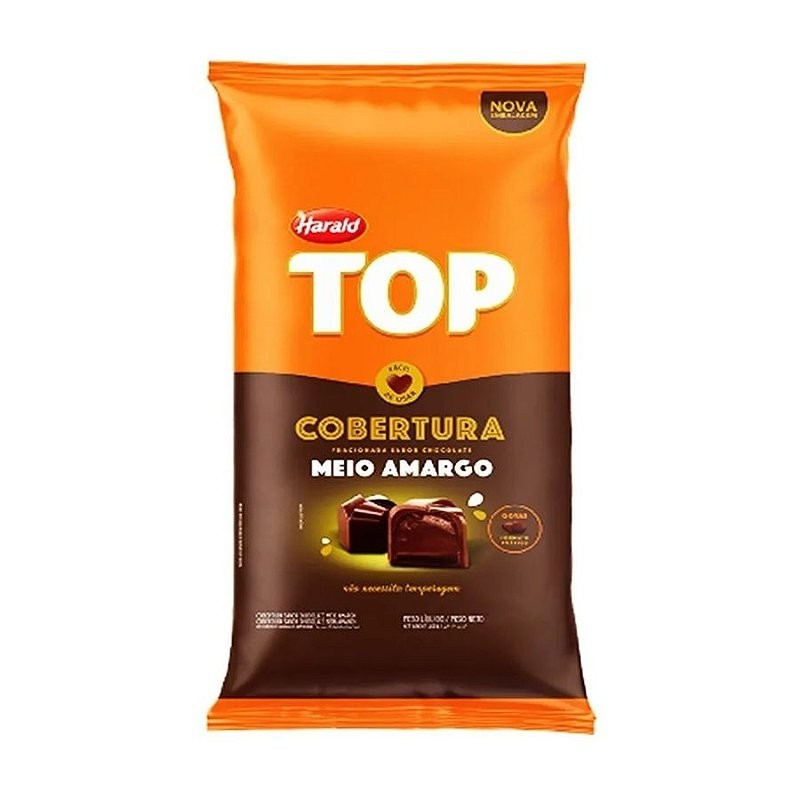 Cobertura em Gotas Meio Amargo - Top - 2,05kg - Harald - 01 unidade - Rizzo