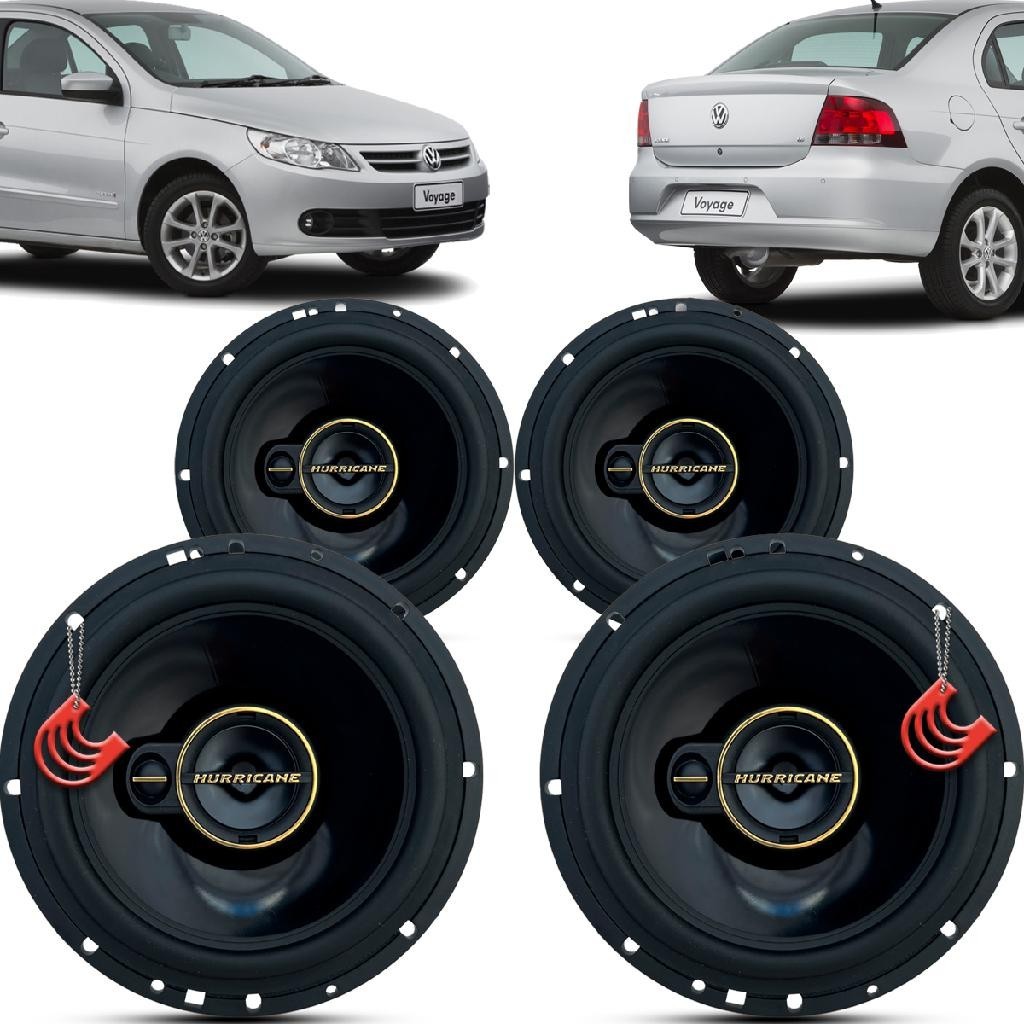 Kit Alto Falantes Dianteiros e Traseiros Volkswagen Voyage G5 2008 até 2012 - Hurricane Aurum 480w - Spare Parts and Accessories for Vehicles