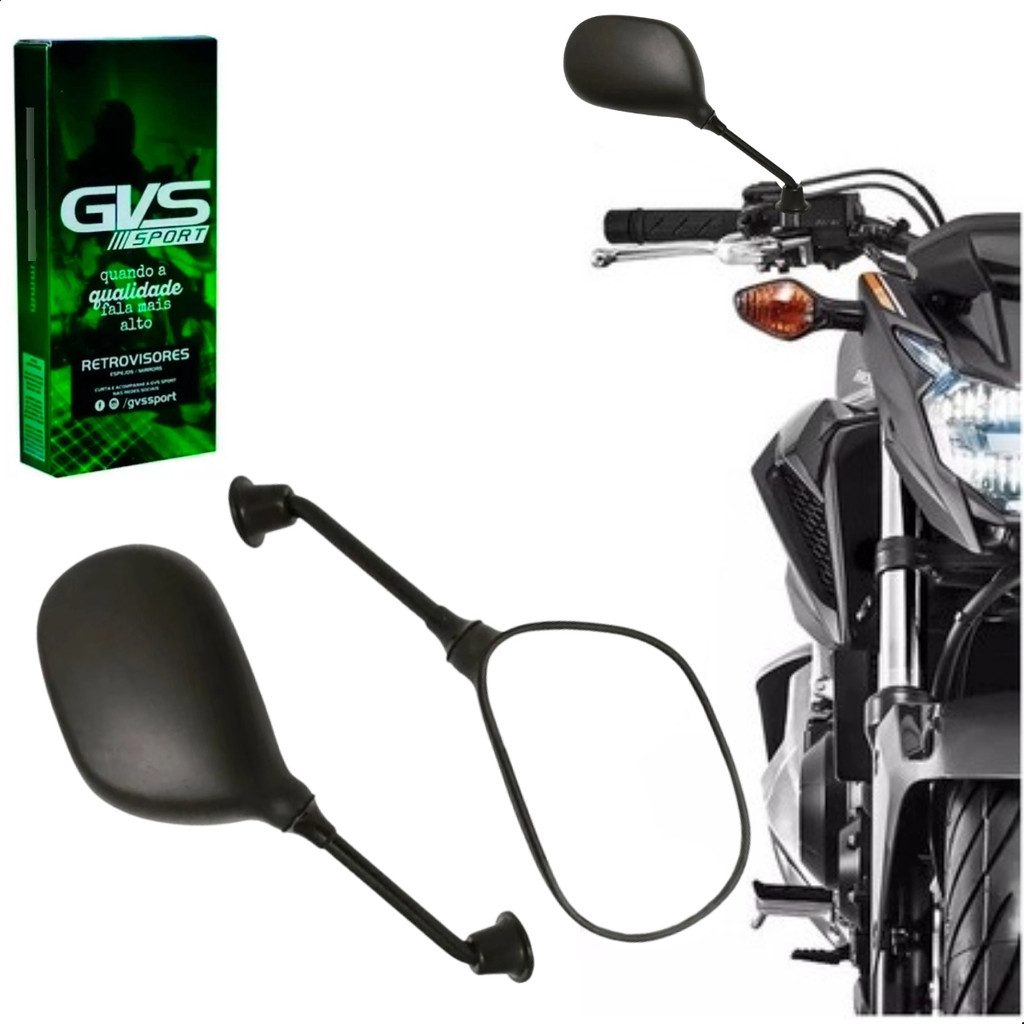 Retrovisor Modelo Burgman Gvs Rosca M8 Lente Comum Par em Oferta na Shopee