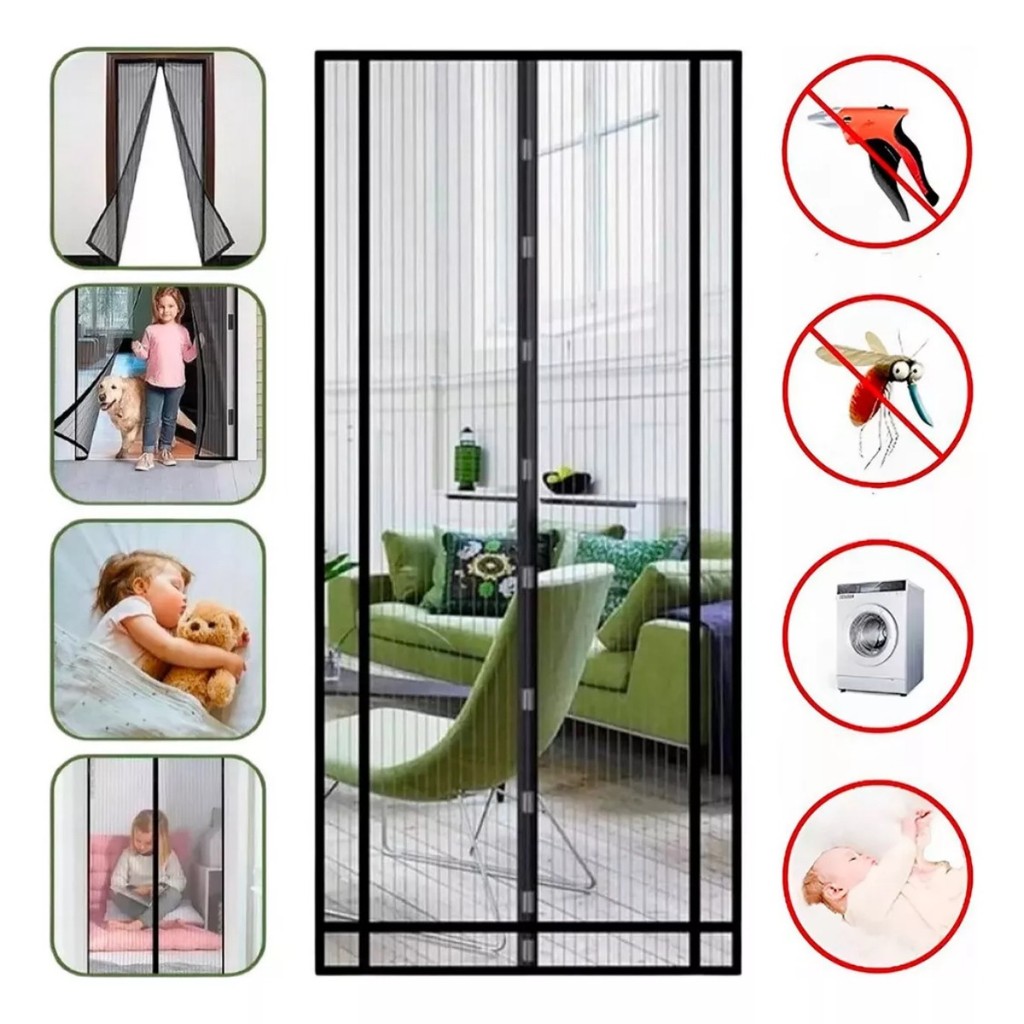 Tela Mosquiteiro Portas e Janelas Proteção Insetos 1 m x 2.10 m