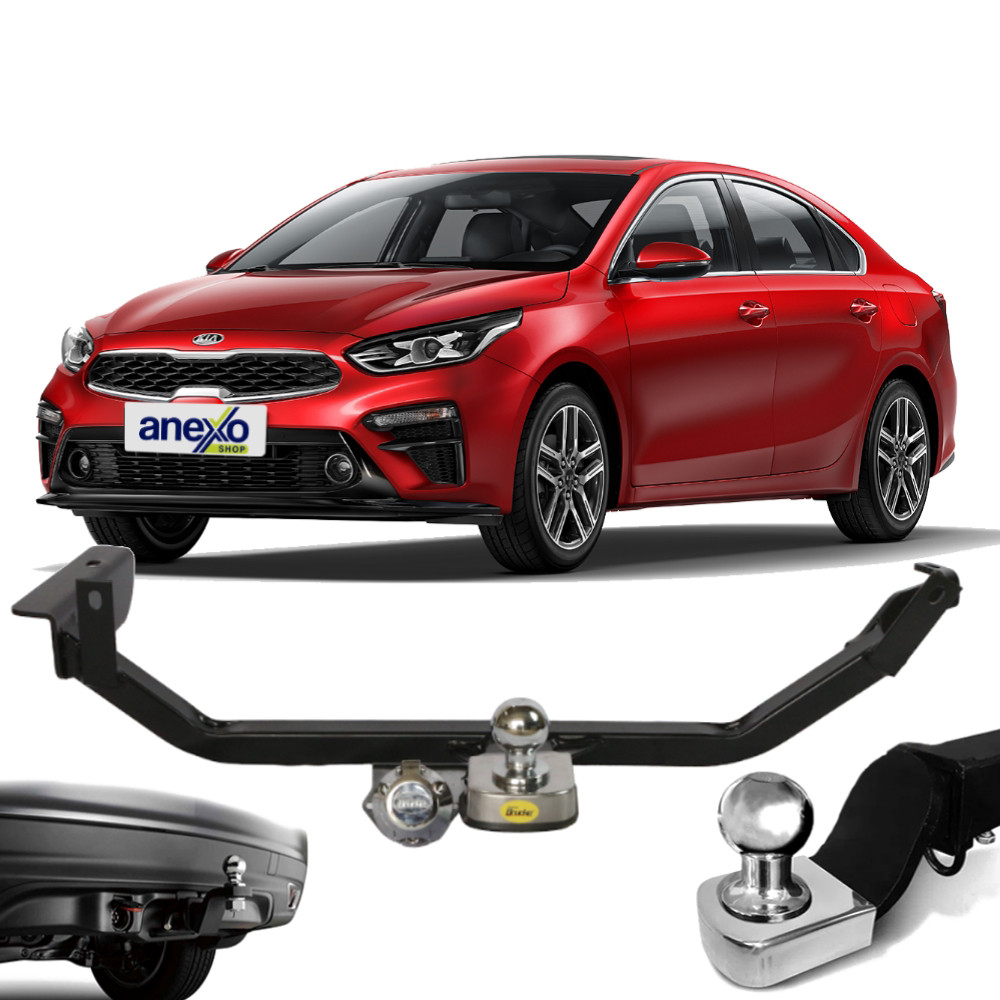 Engate Reboque Kia Cerato 2020 a 2022 Brucke KI1013 Rabicho Tração 700kg Haste fixa