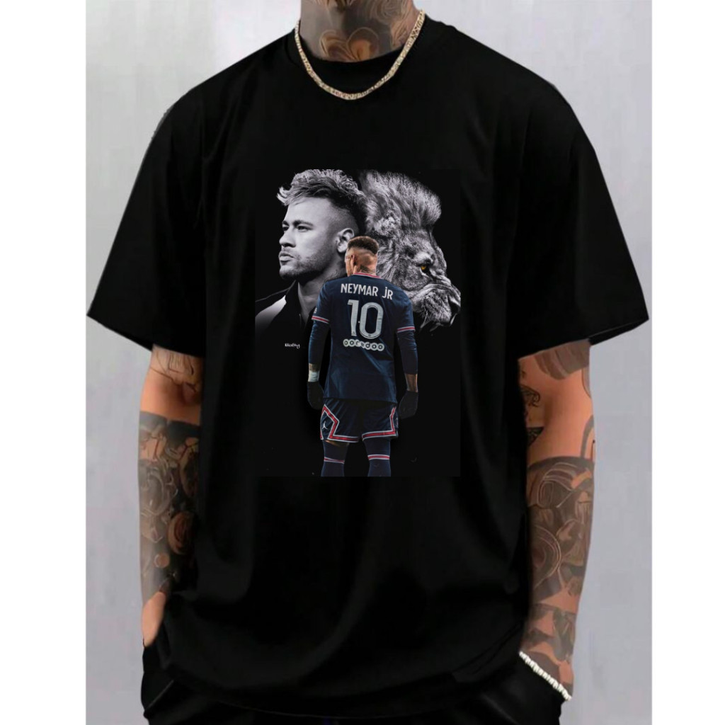 Camiseta Neymar Jr Futebol Camisa Slim Casual 100% Algodão Premium menino ney jogador futebol