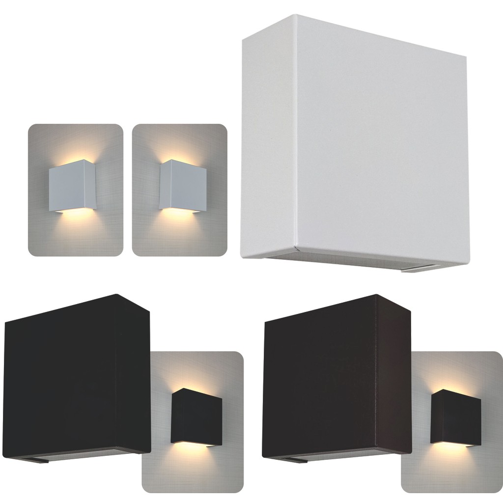 Kit 2 Arandela Efeito Parede Slim Externa 2 Fachos 11cm Led Muro Inteiro Iluminação Decoração Casa