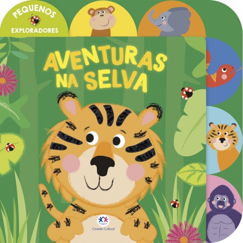 "Toque e Sinta: Aventuras da Selva - Descubra o Tigre, Gorila e muito mais!"
