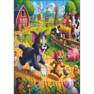 Jogo Quebra-Cabeça Infantil Tom e Jerry 64 Pçs MDF 18x26 em Oferta na Shopee