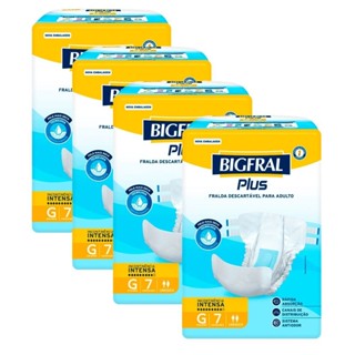 Kit 4 Fralda Bigfral Plus G 7 Unidades cada