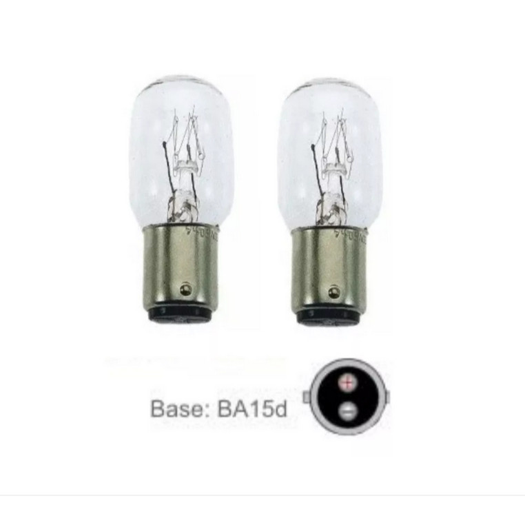 2 Lâmpada Máquina Costura Singer Doméstica Encaixe 2 Polos 15w lampada