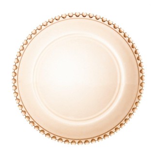 Prato Raso Lyor Coração de Cristal Âmbar 28cm