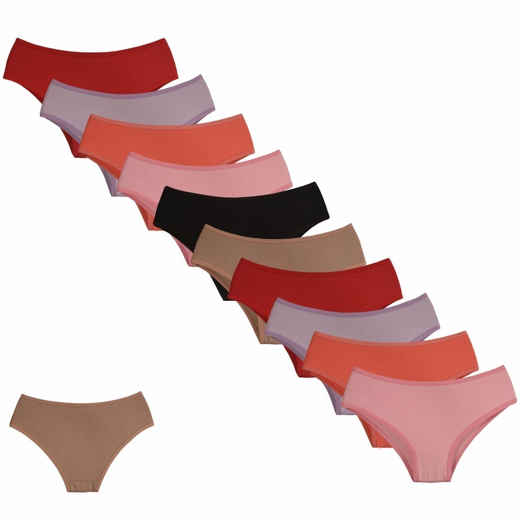 Kit 10 Calcinhas Lisas Criança Infantil Menina Confortavel para dia a dia - Pepper Lingerie