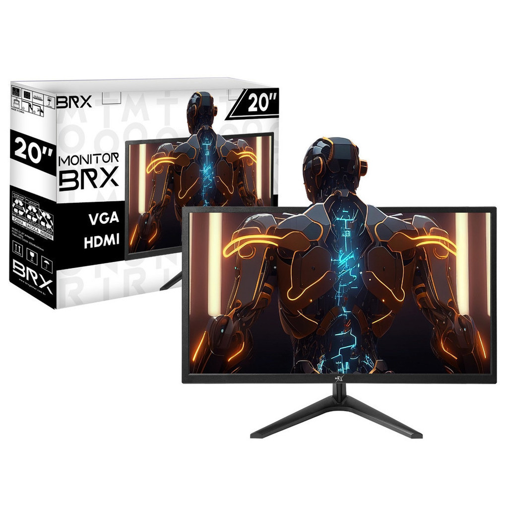 Monitor 20" LED 60hz HDMI VGA Widescreen - BRX