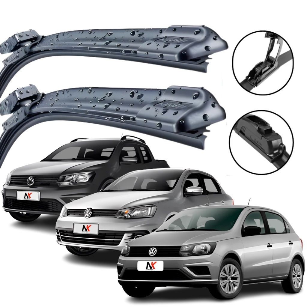 Par Palheta Limpador Parabrisa Gol Saveiro Voyage G6 G7 G8 Enc. Gancho
