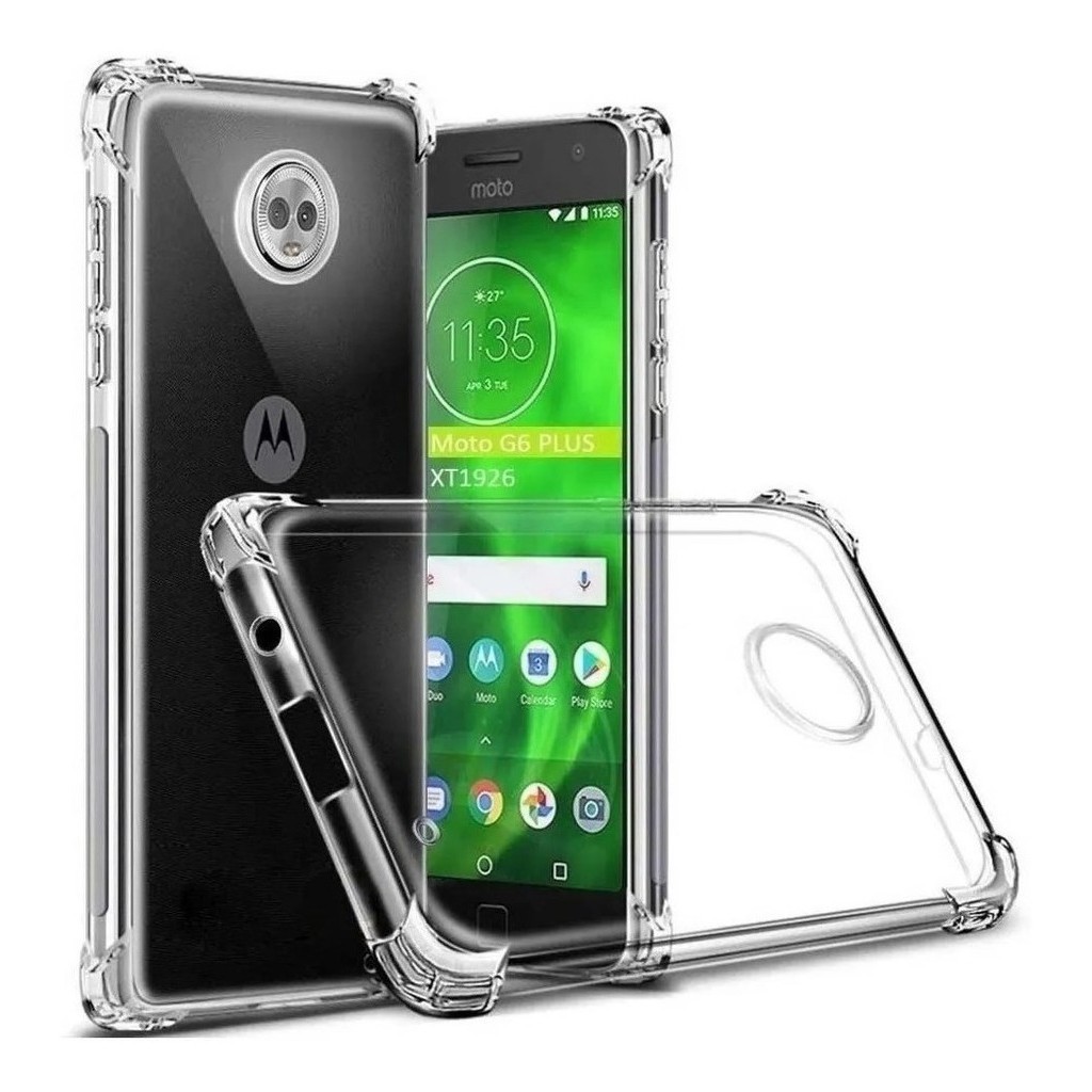 Capa Anti Impacto Transparente Anti impacto Para Motorola Moto G6, G6 Play, G6 Plus