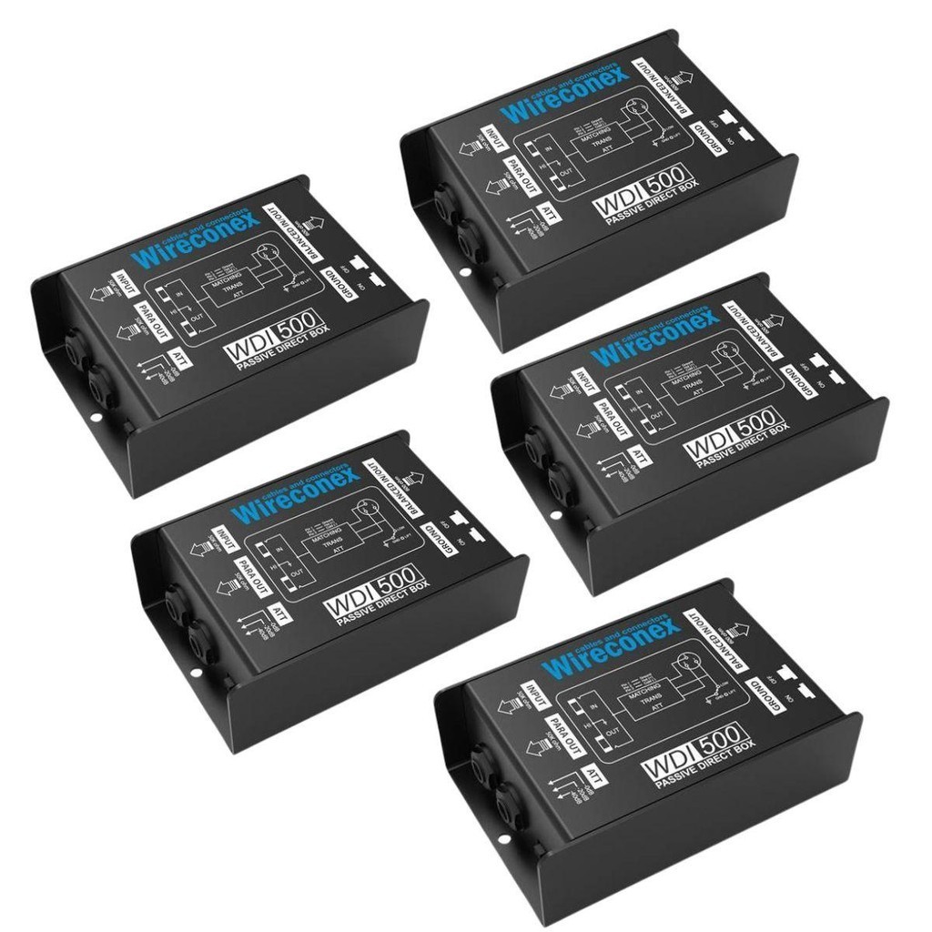 Kit 5 Direct Box Profissional Wireconex WDI 500 Passivo